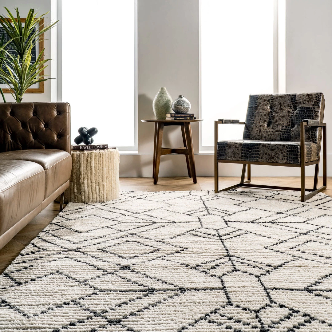 NuLOOM New Arrivals Carlina Modern Geometric Soft Shag Fringe Area Rug 8 NuLOOM New Arrivals Carlina Modern Geometric Soft Shag Fringe Area Rug