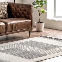 NuLOOM New Arrivals Kacey Abstract Contemporary Stripes Area Rug
