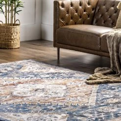 NuLOOM Addison Transitional Faded Medallion Fringe Area Rug New Arrivals