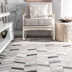 NuLOOM Dining Room Handmade Cowhide Mitch Area Rug 8 NuLOOM Dining Room Handmade Cowhide Mitch Area Rug