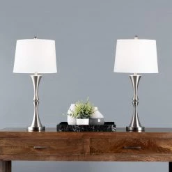 NuLOOM Basel 30" Metal Table Lamp Set