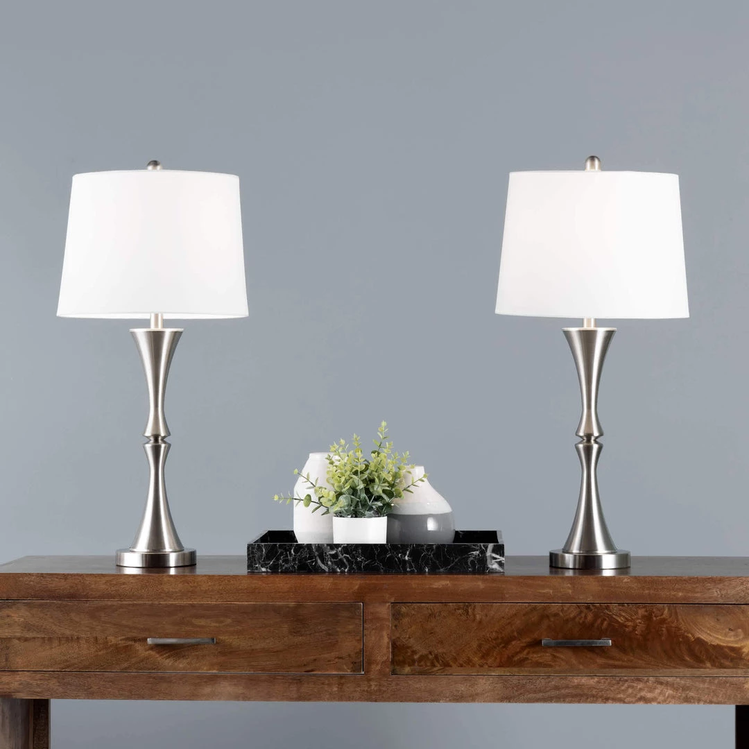 NuLOOM Basel 30" Metal Table Lamp Set 2 NuLOOM Basel 30" Metal Table Lamp Set