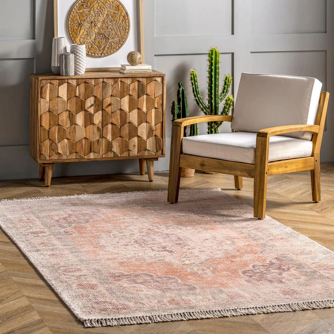 NuLOOM Mildred Distressed Floral Medallion Tassel Area Rug New Arrivals 2 NuLOOM Mildred Distressed Floral Medallion Tassel Area Rug New Arrivals