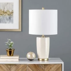 NuLOOM 24-inch Glazed Ceramic Vase Table Lamp New Arrivals