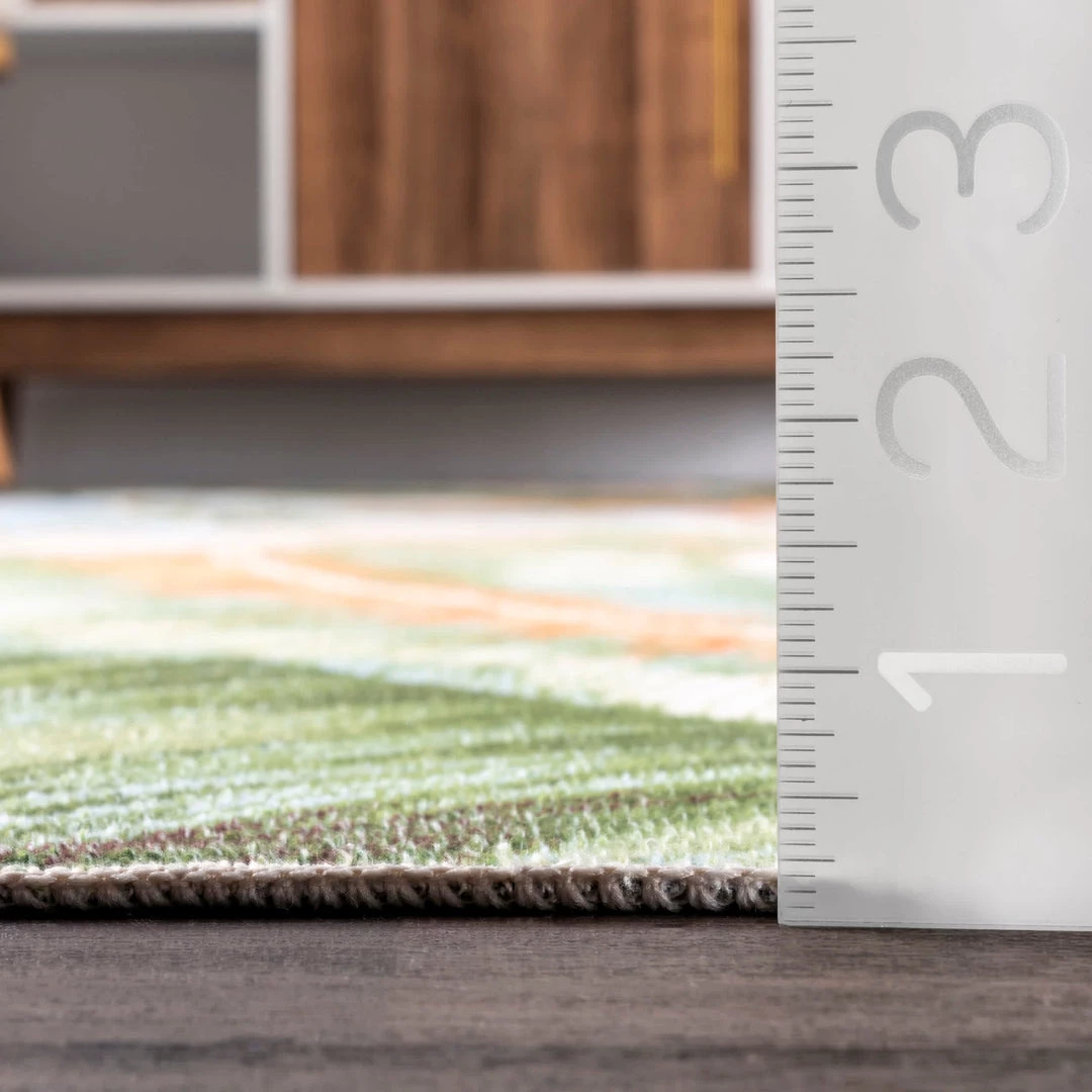 NuLOOM Dining Room Nevaya Machine Washable Floral Leaves Area Rug 3 NuLOOM Dining Room Nevaya Machine Washable Floral Leaves Area Rug