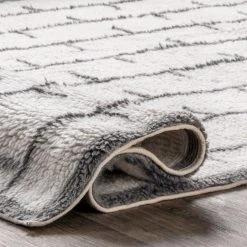 NuLOOM New Arrivals Zelda Machine Washable Wool Modern Geometric Area Rug