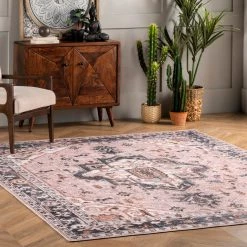 NuLOOM Sasha Machine Washable Medallion Area Rug