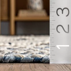 NuLOOM New Arrivals Salley Hand Woven Cotton-Blend Textured Coastal Tassel Area Rug