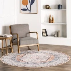 NuLOOM New Arrivals Vintage Medallion Washable