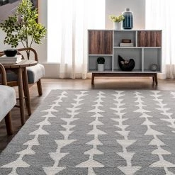 NuLOOM New Arrivals Farrah Wool Contemporary Geometric Area Rug