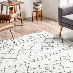 NuLOOM Tribal Striped Washable Shag Area Rug