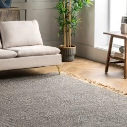NuLOOM Flatweave Solid Tassel Amalia Area Rug 58 NuLOOM Flatweave Solid Tassel Amalia Area Rug