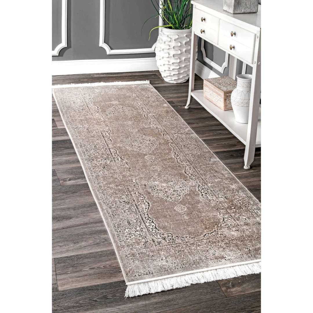 NuLOOM New Arrivals Vintage Medallion Cantrell Fringe Area Rug 10 NuLOOM New Arrivals Vintage Medallion Cantrell Fringe Area Rug