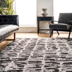 NuLOOM Cosette Abstract High Low Textured Tassel Area Rug New Arrivals