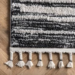 NuLOOM Seren Plush Faded Abstract Tassel Area Rug New Arrivals