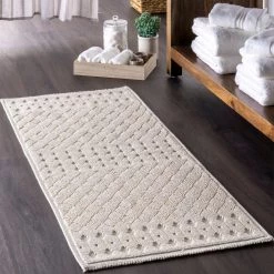 NuLOOM Blaise Modern Diamonds Bath Mat Small