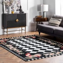 NuLOOM Angla Rooster Kitchen Rug