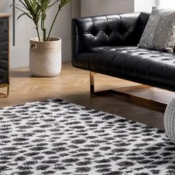 NuLOOM Lennon Cozy Shag Leopard Area Rug