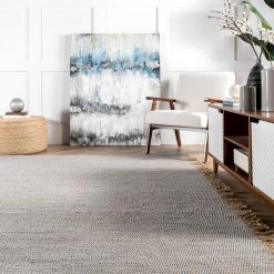NuLOOM Flatweave Solid Tassel Amalia Area Rug 47 NuLOOM Flatweave Solid Tassel Amalia Area Rug