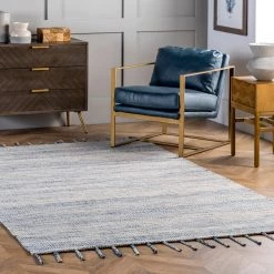 NuLOOM New Arrivals Diem Geometric Cotton Tassel Area Rug