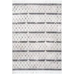 NuLOOM Angelina Ribbed Lattice Shag Tassel Living Room