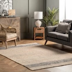 NuLOOM New Arrivals Striped Casual Jute Flatweave Area Rug