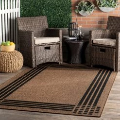 NuLOOM Gigi Striped Border Indoor/Outdoor Area Rug