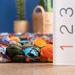 NuLOOM Braided Chindi Cotton Michiko Area Rug Bohemian