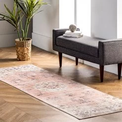NuLOOM New Arrivals Ren Machine Washable Vintage Floral Area Rug