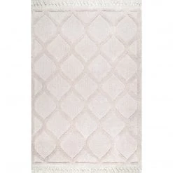 NuLOOM New Arrivals Raised Ogee Trellis Nursery Area Rug