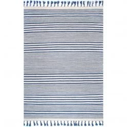 NuLOOM Rose Stripe Cotton Flatweave Tassel Area Rug New Arrivals