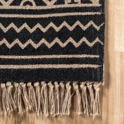 NuLOOM New Arrivals Dasha Geometric Jute Tassel Area Rug
