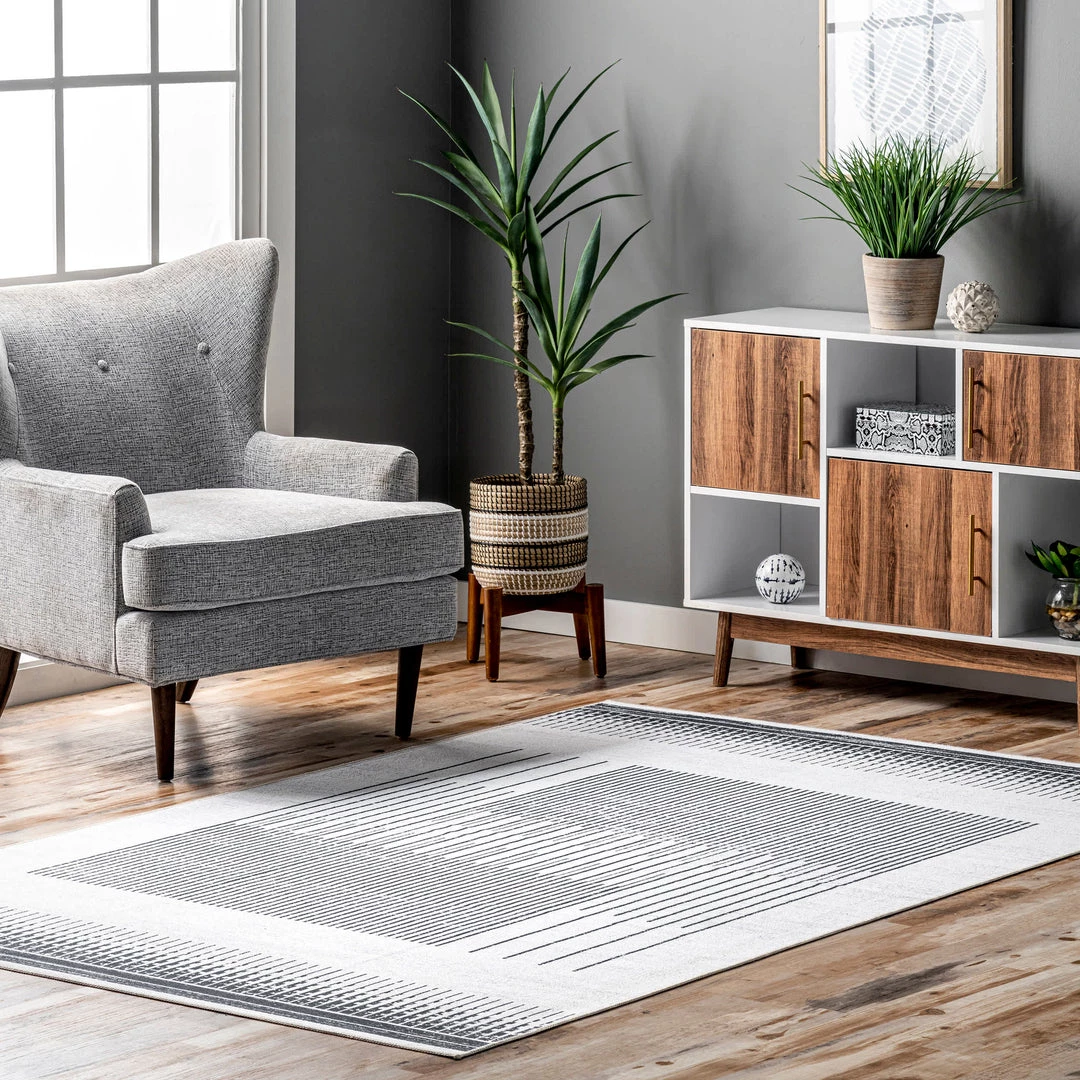 NuLOOM New Arrivals Chelsea Machine Washable Modern Abstract Line Area Rug 2 NuLOOM New Arrivals Chelsea Machine Washable Modern Abstract Line Area Rug