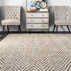 NuLOOM Vania Chevron Jute Area Rug