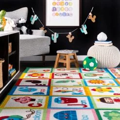 NuLOOM Kids Alphabet Block Area Rug