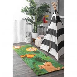 NuLOOM Hand Tufted King Of The Jungle Area Rug Kids 7 NuLOOM Hand Tufted King Of The Jungle Area Rug Kids