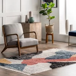NuLOOM New Arrivals Emilia Contemporary Abstract Shaggy Tassel Area Rug
