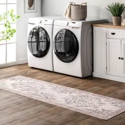 NuLOOM Layna Machine Washable Distressed Vintage Area Rug