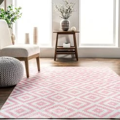 NuLOOM New Arrivals Kellee Machine Washable Modern Diamonds Area Rug