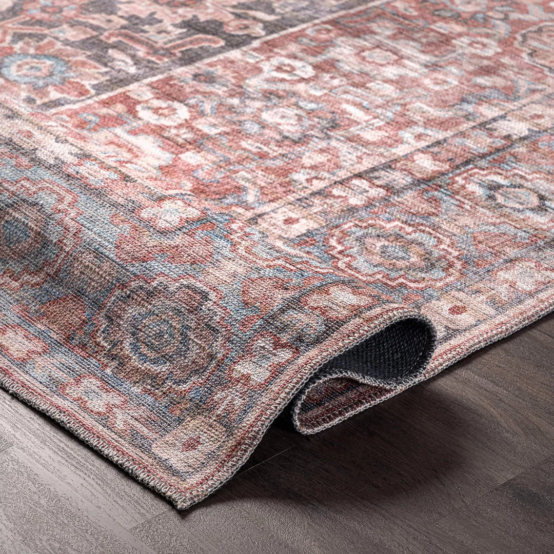 NuLOOM New Arrivals Darcey Machine Washable Traditional Floral Medallion Area Rug 3 NuLOOM New Arrivals Darcey Machine Washable Traditional Floral Medallion Area Rug