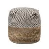 NuLOOM Cotton & Jute Coastal Ottoman Pouf New Arrivals