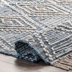NuLOOM New Arrivals Salley Hand Woven Cotton-Blend Textured Coastal Tassel Area Rug