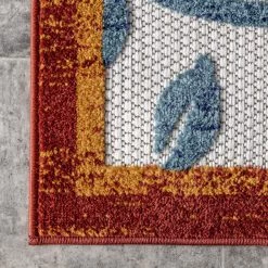 NuLOOM New Arrivals London Textured Floral Indoor/Outdoor Area Rug