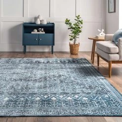 NuLOOM Prestyn Machine Washable Faded Tribal Trellis Area Rug New Arrivals