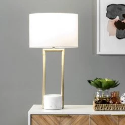 NuLOOM Lighting Westbury 23" Metal & Marble Table Lamp
