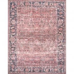 NuLOOM Katie Machine Washable Distressed Bordered Area Rug
