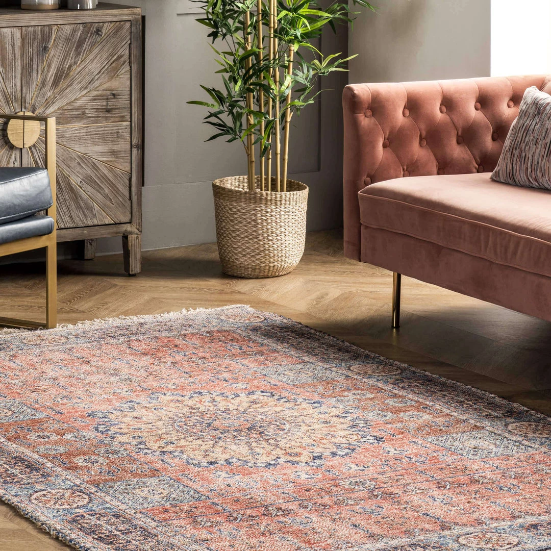 NuLOOM New Arrivals Mabree Vintage Floral Medallion Flatweave Area Rug 9 NuLOOM New Arrivals Mabree Vintage Floral Medallion Flatweave Area Rug