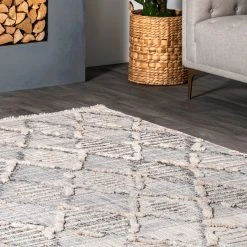 NuLOOM Marni Bohemian Diamond Knotted Tasseled Area Rug