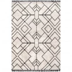 NuLOOM New Arrivals Carlina Modern Geometric Soft Shag Fringe Area Rug