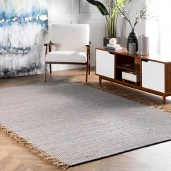 NuLOOM Flatweave Solid Tassel Amalia Area Rug 41 NuLOOM Flatweave Solid Tassel Amalia Area Rug